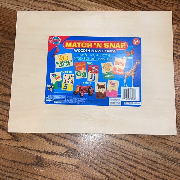 Shure set of wooden matching cards (80) New in box. Top edge cracked and taped - Picture 5 of 7